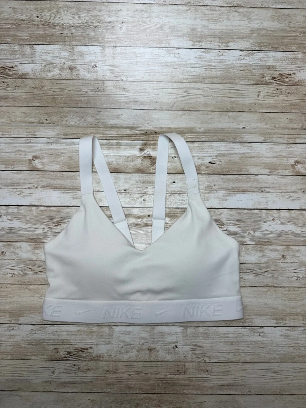 Nike White Padded‎ Medium-Support Sports Bra NEW XS
